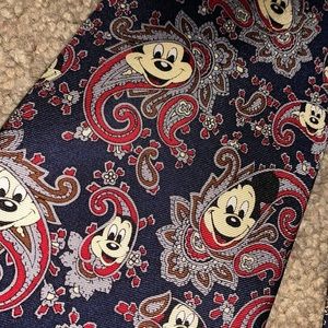 Mickey Mouse & Co. by Balancine Inc. The Tie Works 100% Silk Paisley